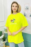 156438 B Yaka Baskili Oversize Tshirt